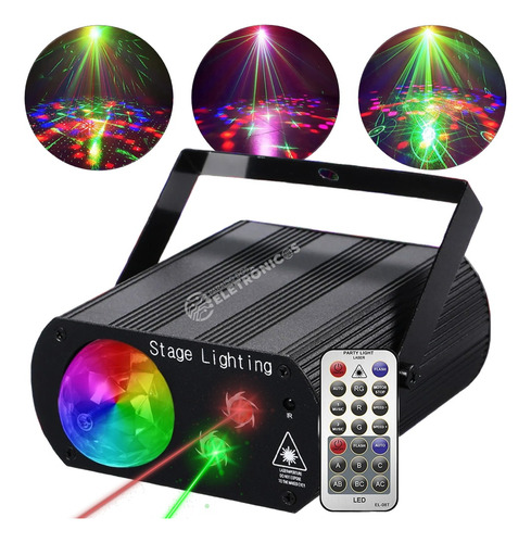 Canhão Raio Laser Holográfico Rgb C/ Controle Festa Balada
