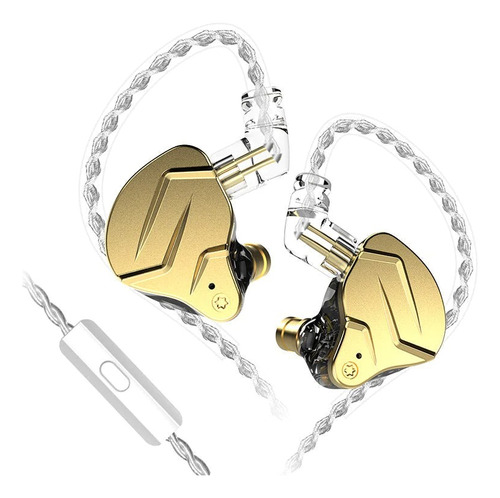 Audífonos In Ear Kz Zsn Pro X Gold Dorado Con Micrófono 