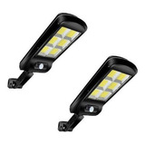 2pcs Sensor Poste Energía Solar Led Lámpara 100w