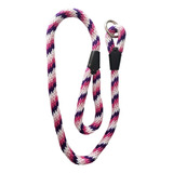 Lazo Cordón Collar De Ahogo Perros Morado Fucsia Rosa Blanco