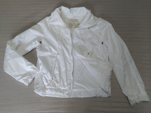 Campera Blanca Impermeable Super Liviana Marca Try Me T 40 