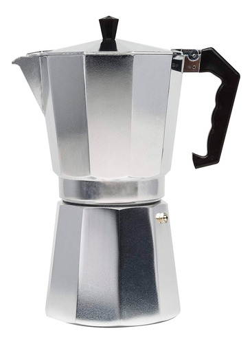 Cafetera Tipo Italiana Cf12c Gadnic Manual Aluminio 12 Tazas Color Plateado