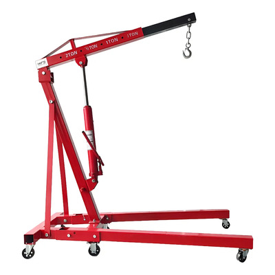 Pluma Hidráulica Plegable 2 Toneladas, Grúa Profesional Rojo | Envío gratis