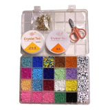 Kit 6000 Cuentas De Cristal Diy Pulseras Collares Bisutería