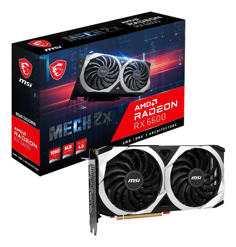 Msi Gaming Amd Radeon Rx 6600 128-bit 8gb Gddr6 Dp/hdmi Dual