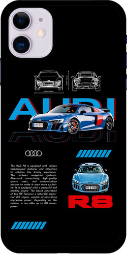 Funda Para Celular Diseño Auto Coche Audi R8 Azul
