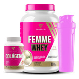 Combo Whey Protein Fem 908g + Colágeno 60caps +brinde