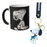 Taza Mágica Snoopy+llavero De Snoopy Regalo Taza Para Cafe