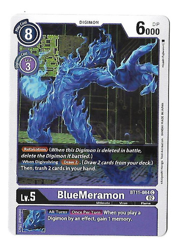 Digimon Ccg Bluemeramon - Common Bt11 Frete Incluso