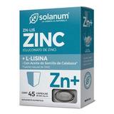 Solanum Zinc + L-lisina Aceite Semilla De Calabaza 45cap Sfn Sabor Sin Sabor