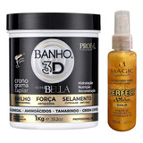 Profyll Mascara Banho 3d 1k E Hair Brilho Ouro 120g