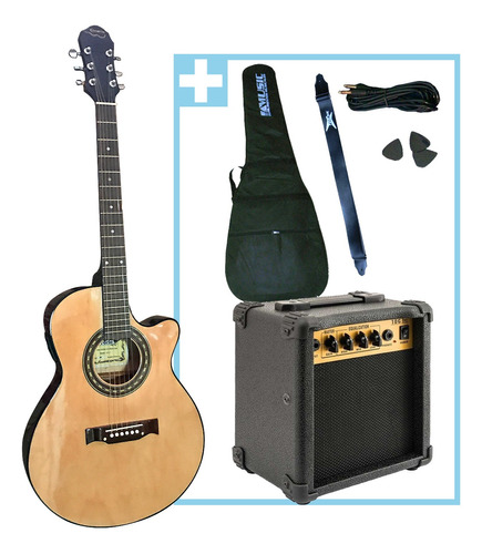 Combo Guitarra Electroacustica Gracia 300tvd + Ampli 10w