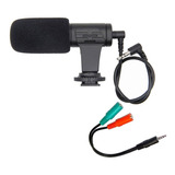 Microfono Condenser Mic06 + Cable Y Smartphone Camara Pc Prm