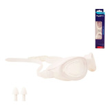 Antiparras Hydro Unibody + Tapones Lente Natacion Antifog Uv Color Blanco