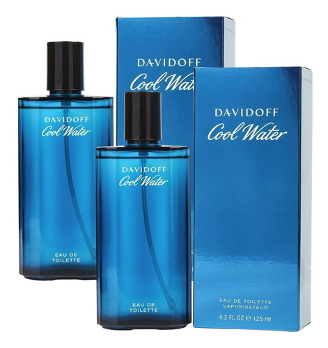 Paquete Cool Water Davidoff 125ml Caballero Original 2 Pzas