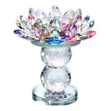 2 Candelabros Crystal Candeliere Con Forma De Flor De Loto