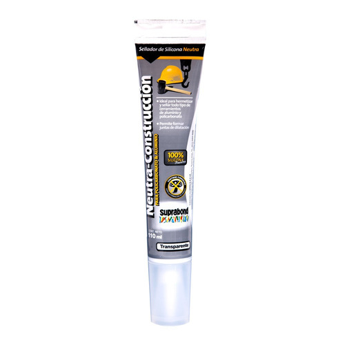 Sellador Silicona Neutra Construccion Transparente 110ml En