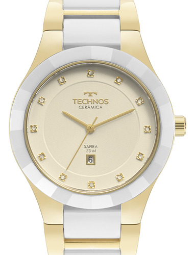 Relógio Original Technos Ceramic Feminino Branco 2015cen 1b