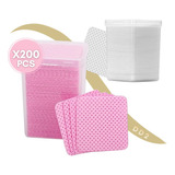 Wipes X200 Pcs Removedor Pegamento Pestañas Y Uñas Manicuria