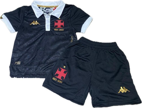 Conjunto Infantil Vasco Camisas Negras Oficial