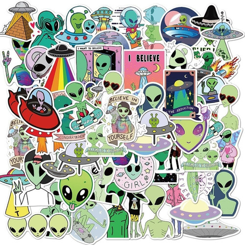 Calcomanias Stickers Alien   Ufo   Espacio 