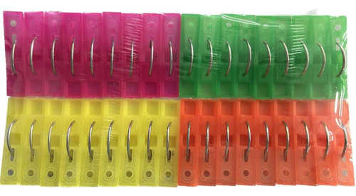 12 Packs De 36 Pinzas Fluorescentes Shaly P/ropa (85013)