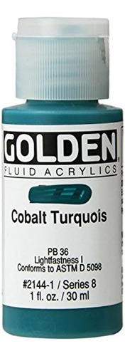 Oro Fluido Acrílicos  cobalto Turquois  1 oz Botella