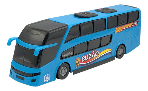 Mini Ônibus Carro De Brinquedo Busão Diversão Infantil Azul