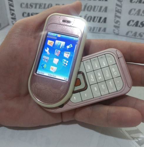 Celular Nokia 7373 Original Rosa Tipo Canivete Tipo Antigo