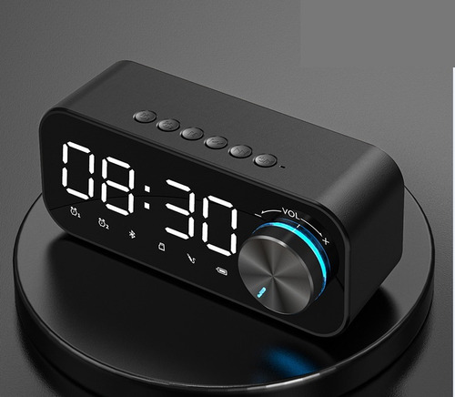 Reloj Despertador Portátil Inalámbrico Bluetooth Led Fm