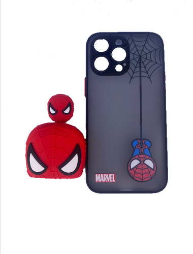 Funda De Silicona Para iPhone Y Cargador 20w De Spiderman 