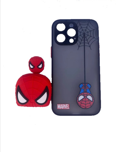 Funda De Silicona Para iPhone Y Cargador 20w De Spiderman