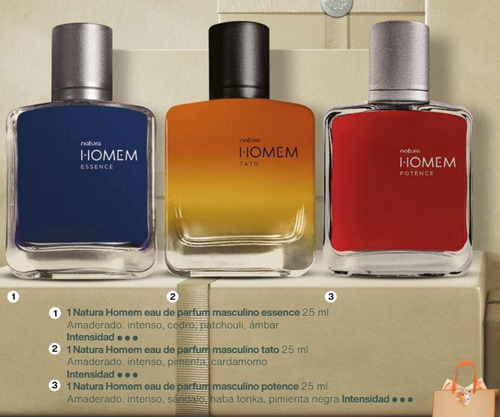 Set De 3 Miniatura Homem Perfume Para Caballero Natura