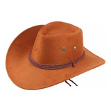 Sombrero Cowboy Vaquero Texano Sheriff Liso Con Cordon