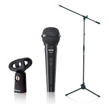 Kit Microfono Sv200 Shure + Base Y Abrazadera Proel Lw Ms10