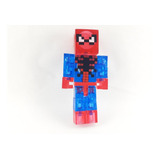 Figura Juguete Muñeco Minecraft Spiderman Araña 13 Cm Luz