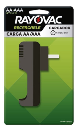 Cargador De Pilas Aa/aaa Ps61 220v Carga 2 Pilas Rayovac