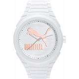 Reloj Puma Pu103592017 Silicona Blanco Original Wr50m Unisex