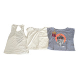 Combo Pack X3u Remeras Musculosas Mujer Talle Xs Oportunidad