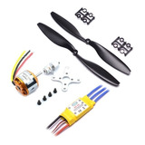 Kit Motor Brushless 2212 Esc 30a Helices Aeromodelismo