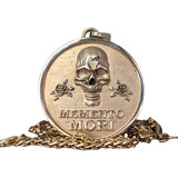 Medalla Memento Mori, Collar Personalizable, Artesanal