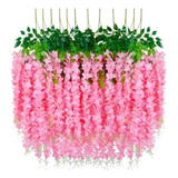 Pack De 12 Flores Artificiales Colgantes Decorativas