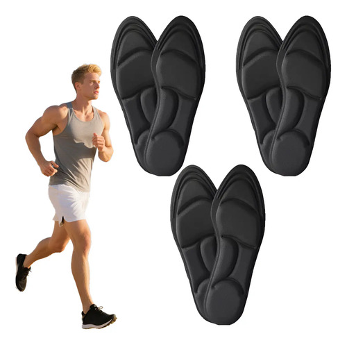 3pares Plantillas Memory Foam Antifatiga Absorbe El Sudor | MercadoLibre