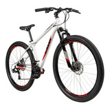 Bicicleta Mtb Caloi Vulcan Aro 29 - Sunrun - Quadro 17'' Cor Branco/vermelho Tamanho Do Quadro 17