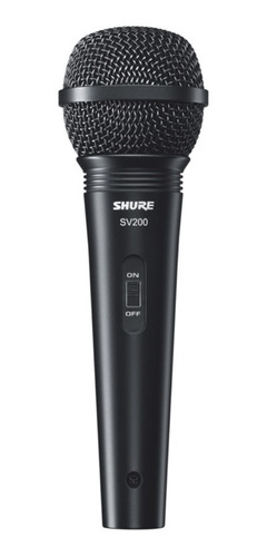 Microfone Shure Sv200 Preto Vocal Com Fio