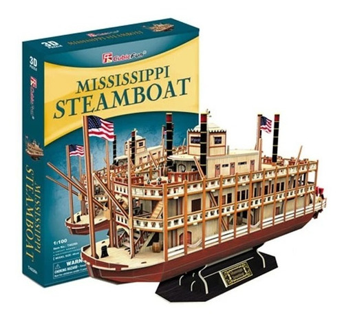 Puzzle 3d Barco Mississippi Steamboat (barco De Vapor)