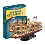 Puzzle 3d Barco Mississippi Steamboat (barco De Vapor)