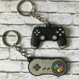 2 Chaveiros Controle Video Game Playstation E Super Nintendo