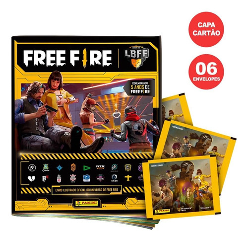 Livro Álbum Free Fire Capa Brochura Com 30 Cromos