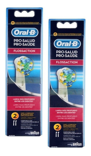 Refil Flossaction Para Escova  Eletrica Oral-b Braun C/ 4 Un